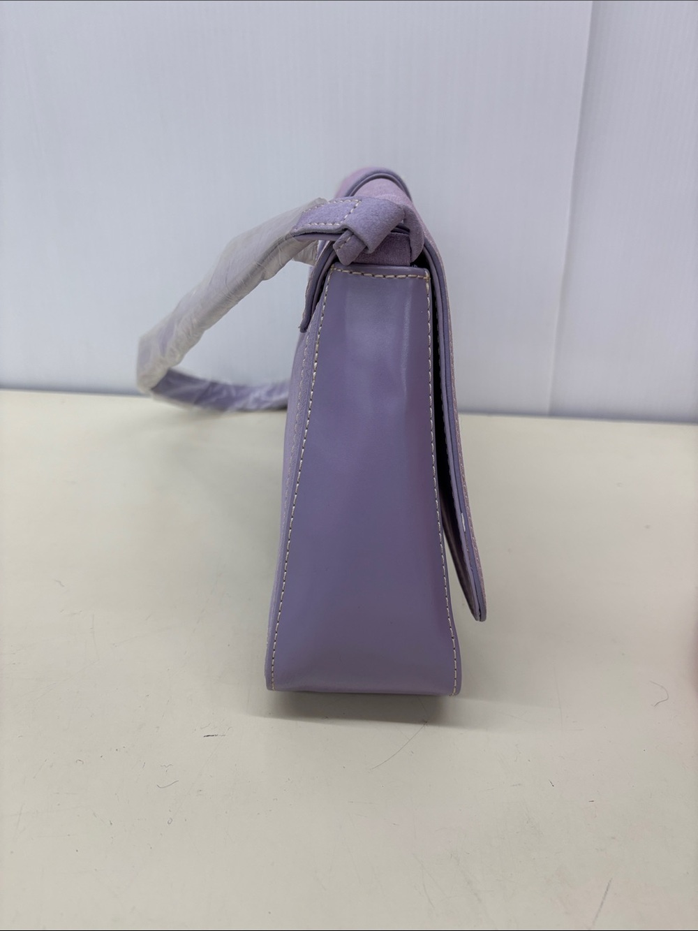 NWT Suzanne Somers Lavender Suede Crossbody Bag - Picture 4 of 8